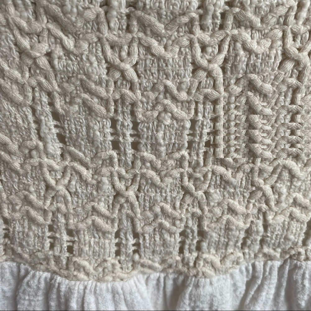 Zara White Top with Crochet like front part - Picture 8 of 9